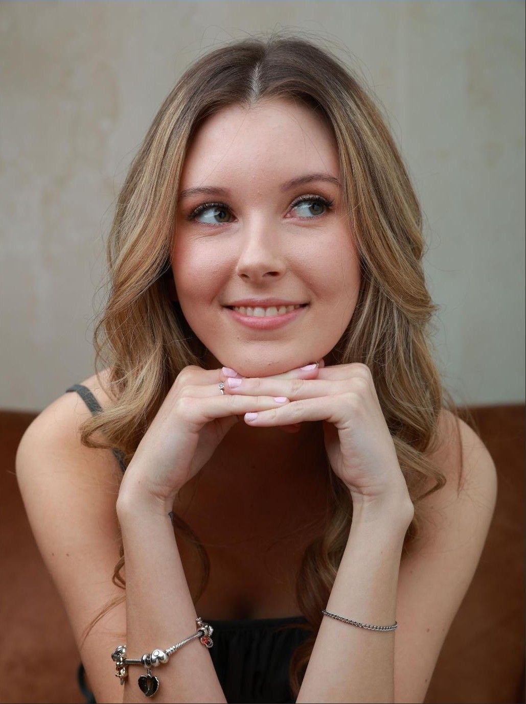 Close-up studio headshot portrait